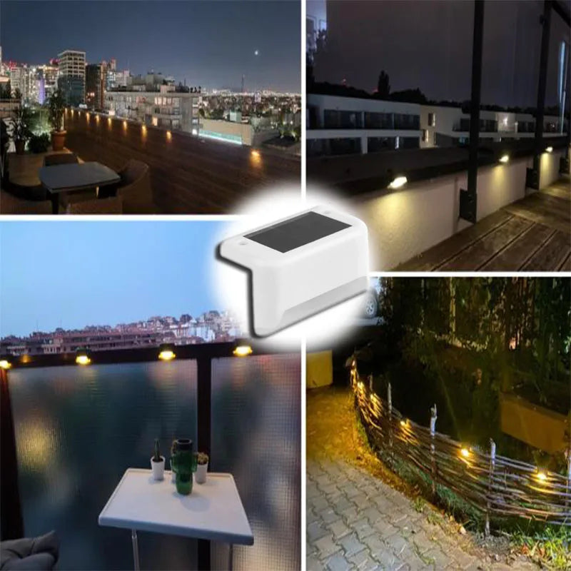 Solar Step Stair Light – LED Warm White Waterproof Balcony Patio