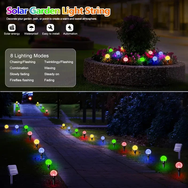 Solar Bubble Ball Lawn Light – 30LED Waterproof
