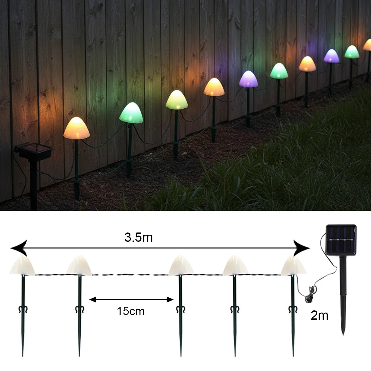 Solar Mushroom Garden Light – Pathway Waterproof LED