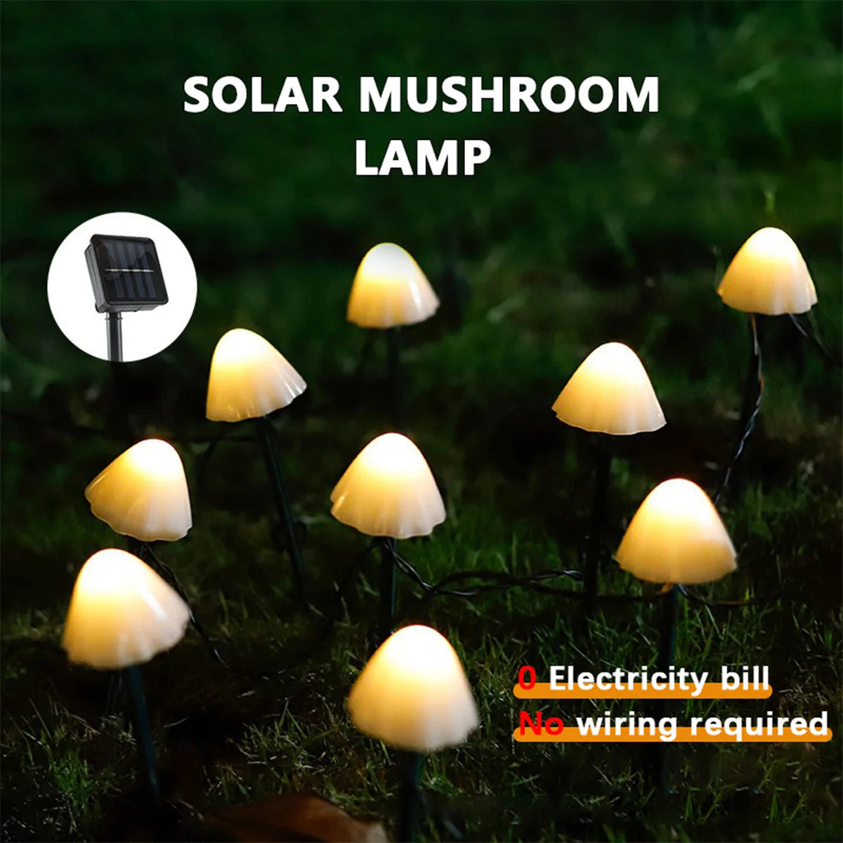 Solar Mushroom Garden Light – Pathway Waterproof LED