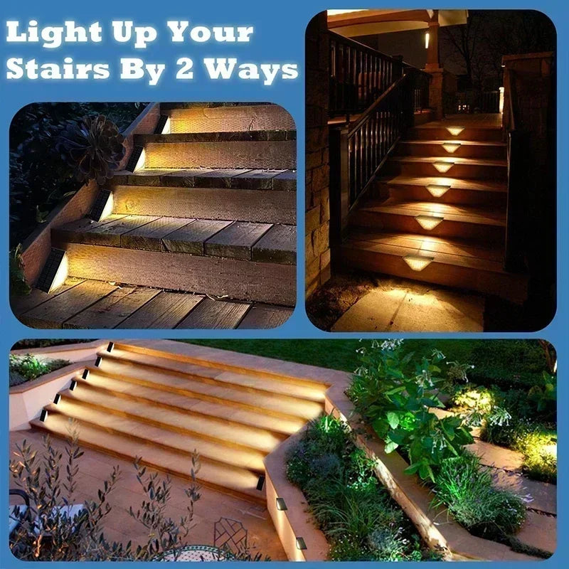Solar Stair Step Light – LED Warm White IP65 Waterproof Walkway