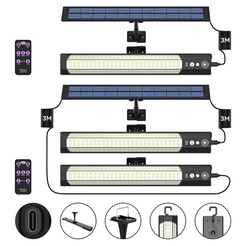 Solar Light Bar – 316LED 7 Mode Motion Sensor