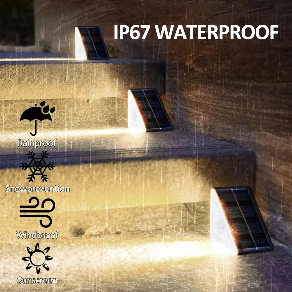 Solar Step Light RGB – Warm White IP67 Waterproof Auto On