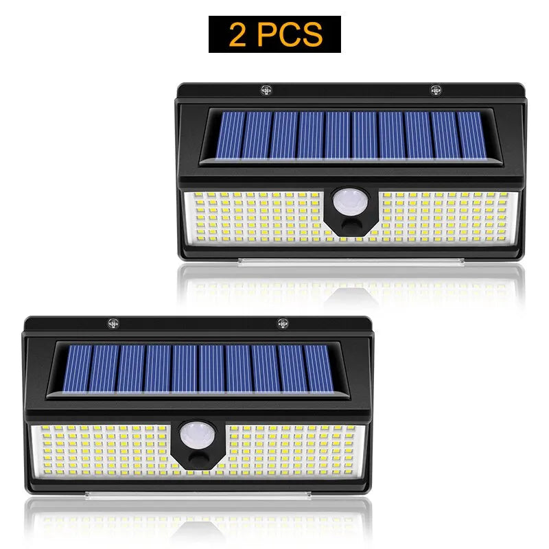 Solar Wall Garden Light – 190LED IP65 Motion Sensor 4 Mode