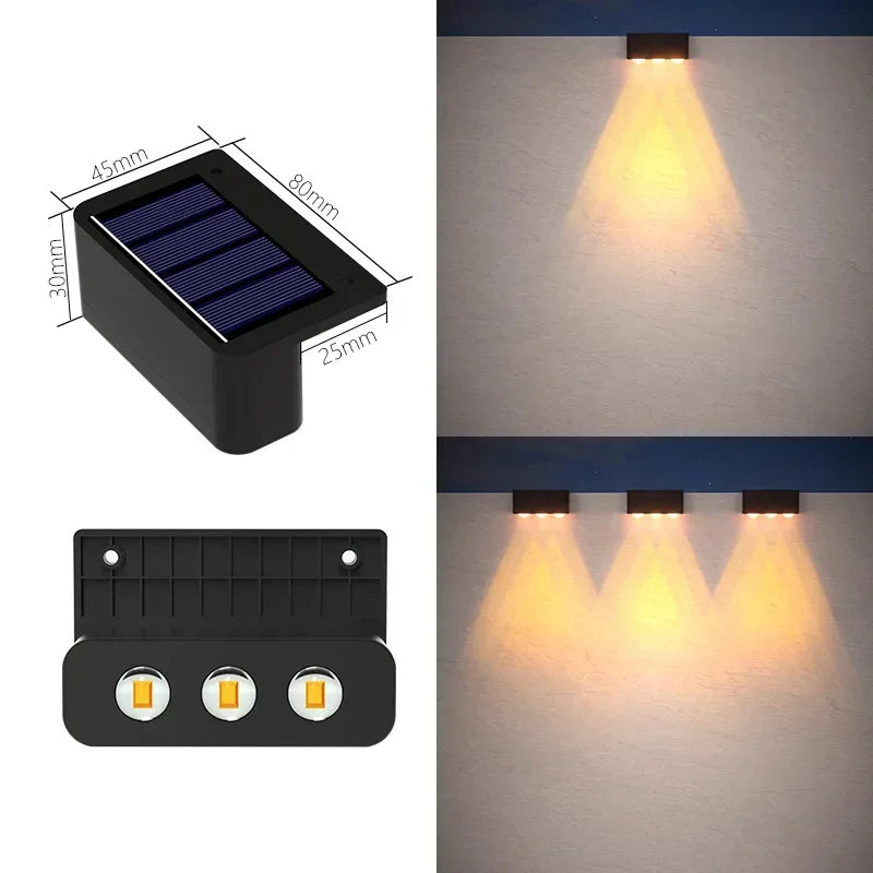 Solar Wall Step Light 1-4PCS – LED Waterproof Yard Fence Stair