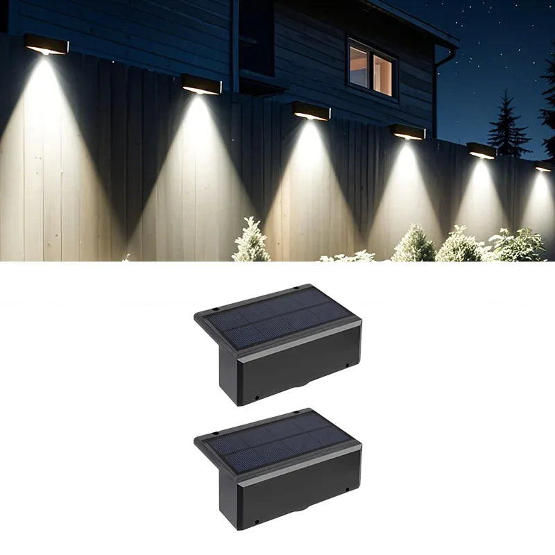 Solar Wall Fence Light – LED IP65 Waterproof Wireless Garden