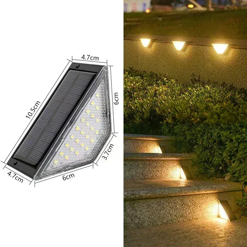 Solar Stair Step Light – LED Warm White IP65 Waterproof Walkway