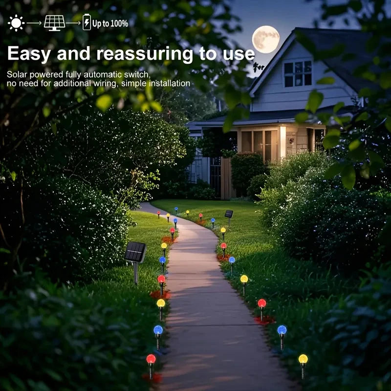 Solar Bubble Ball Lawn Light – 30LED Waterproof