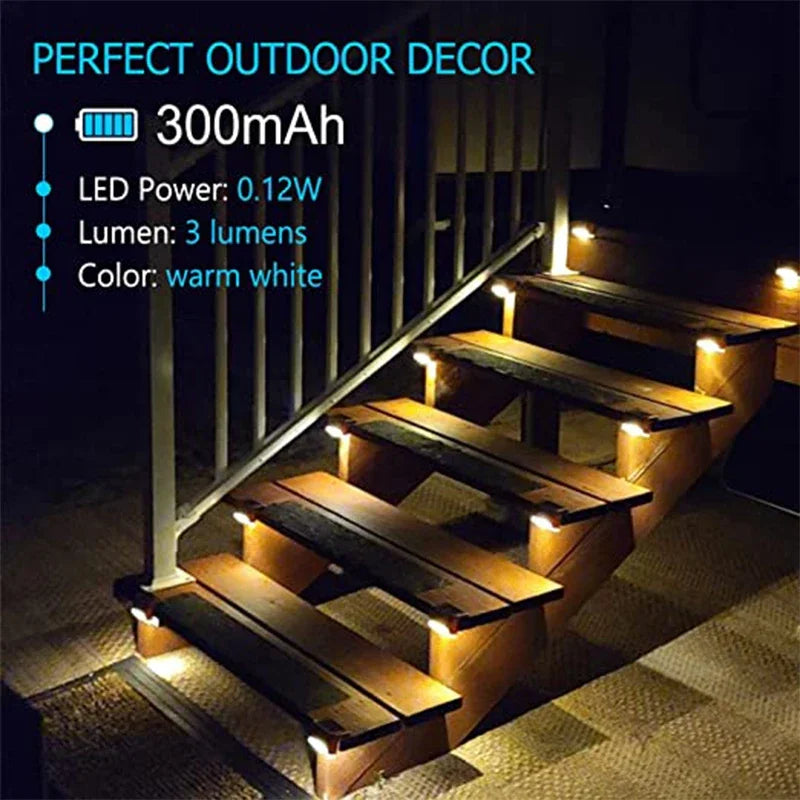 Outdoor Solar Step Lights – Warm White LED