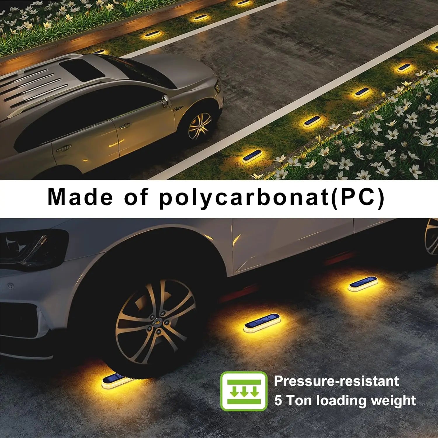 Solar Step Path Light Bar – LED IP68 Warm White Driveway
