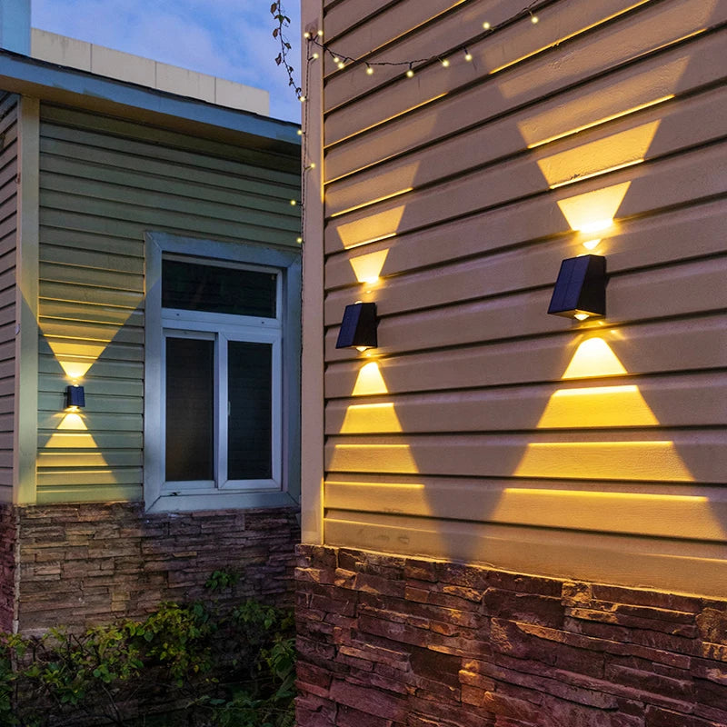 Solar Wall Porch Light – LED Waterproof Outdoor Villa Patio Decor