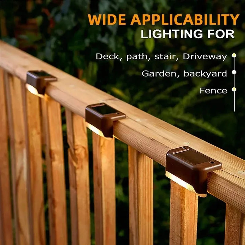 Solar Step Light 1-6 Pack – LED Waterproof Stairs Fence Railing