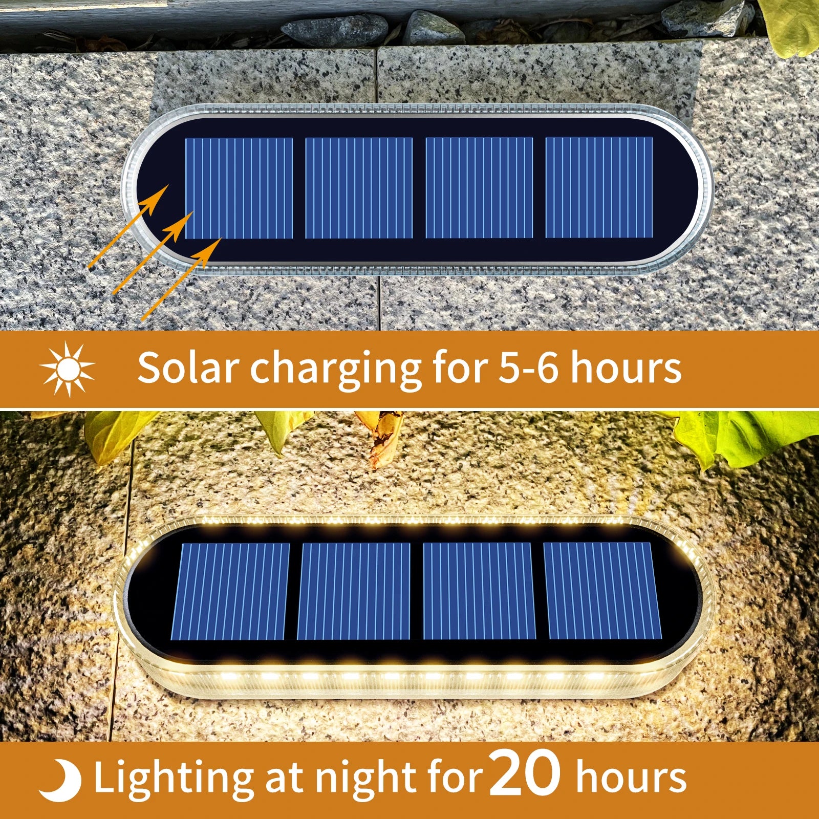 Solar Step Path Light Bar – LED IP68 Warm White Driveway