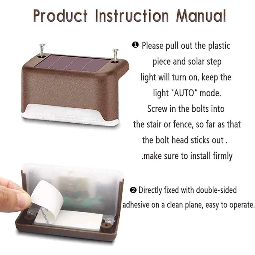 Outdoor Solar Step Lights – Warm White LED