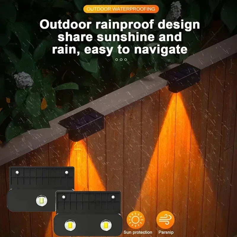 Solar Wall Step Light 1-4PCS – LED Waterproof Yard Fence Stair