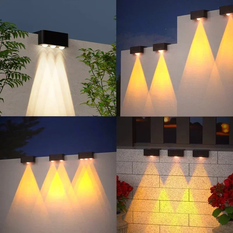 Solar Wall Step Light 1-4PCS – LED Waterproof Yard Fence Stair