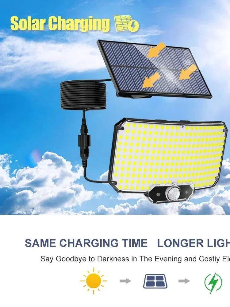 Solar Flood Wall Light – 234LED Motion Sensor
