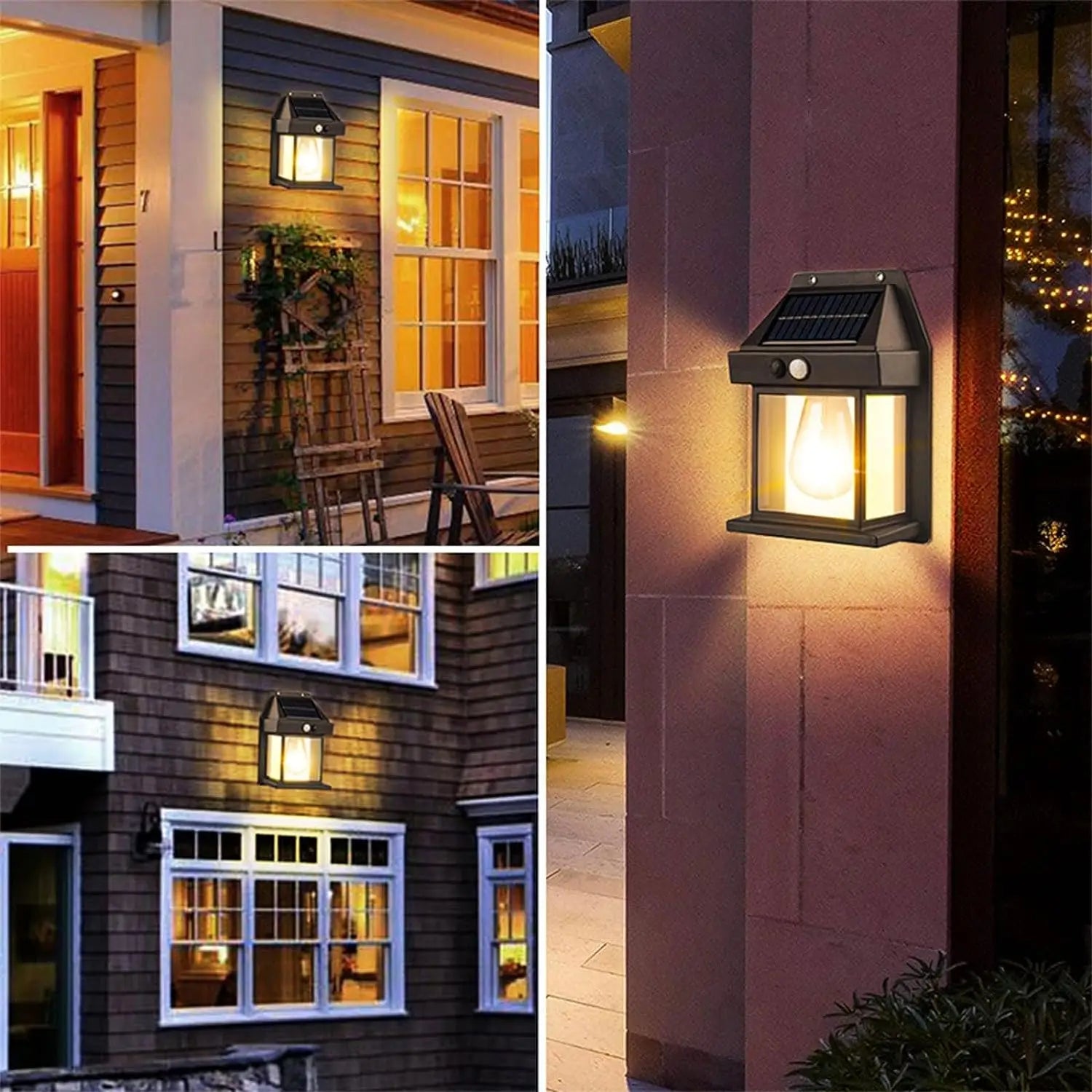 Solar Tungsten Wall Light – LED IP65 Motion Sensor Porch Garage