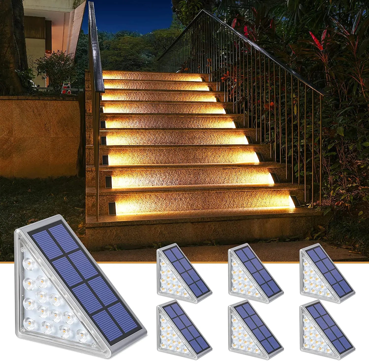 Solar Step Stair Light – LED IP67 Waterproof Lens Anti-theft