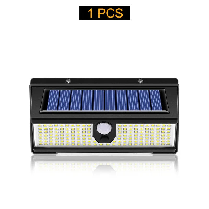 Solar Wall Garden Light – 190LED IP65 Motion Sensor 4 Mode