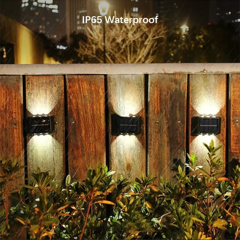 Solar Wall Fence Light – LED Dusk to Dawn Waterproof Garden