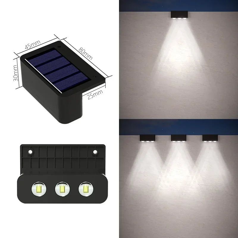 Solar Wall Step Light 1-4PCS – LED Waterproof Yard Fence Stair