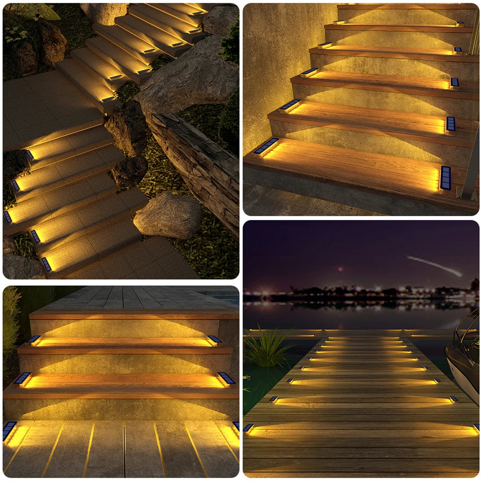 Solar Step Stair Light – LED IP68 Waterproof Lens Anti-theft