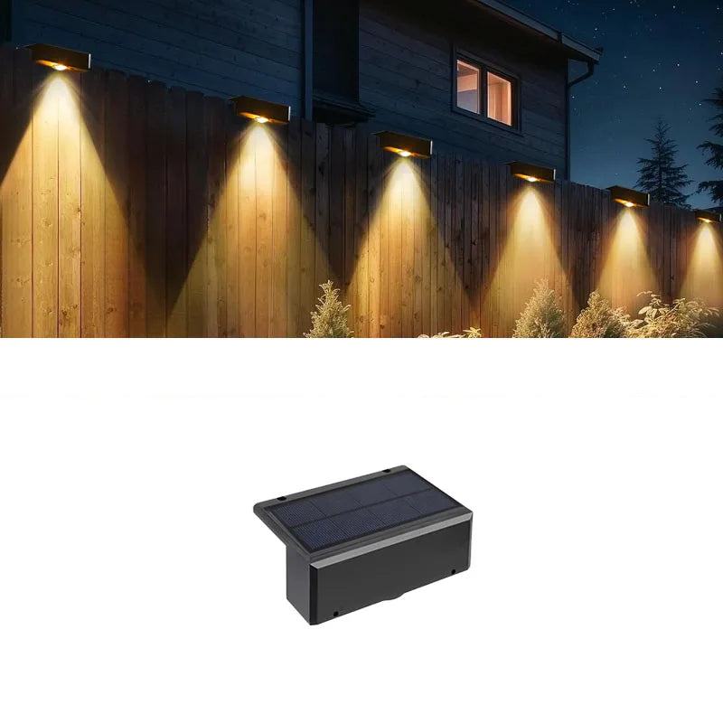 Solar Wall Fence Light – LED IP65 Waterproof Wireless Garden
