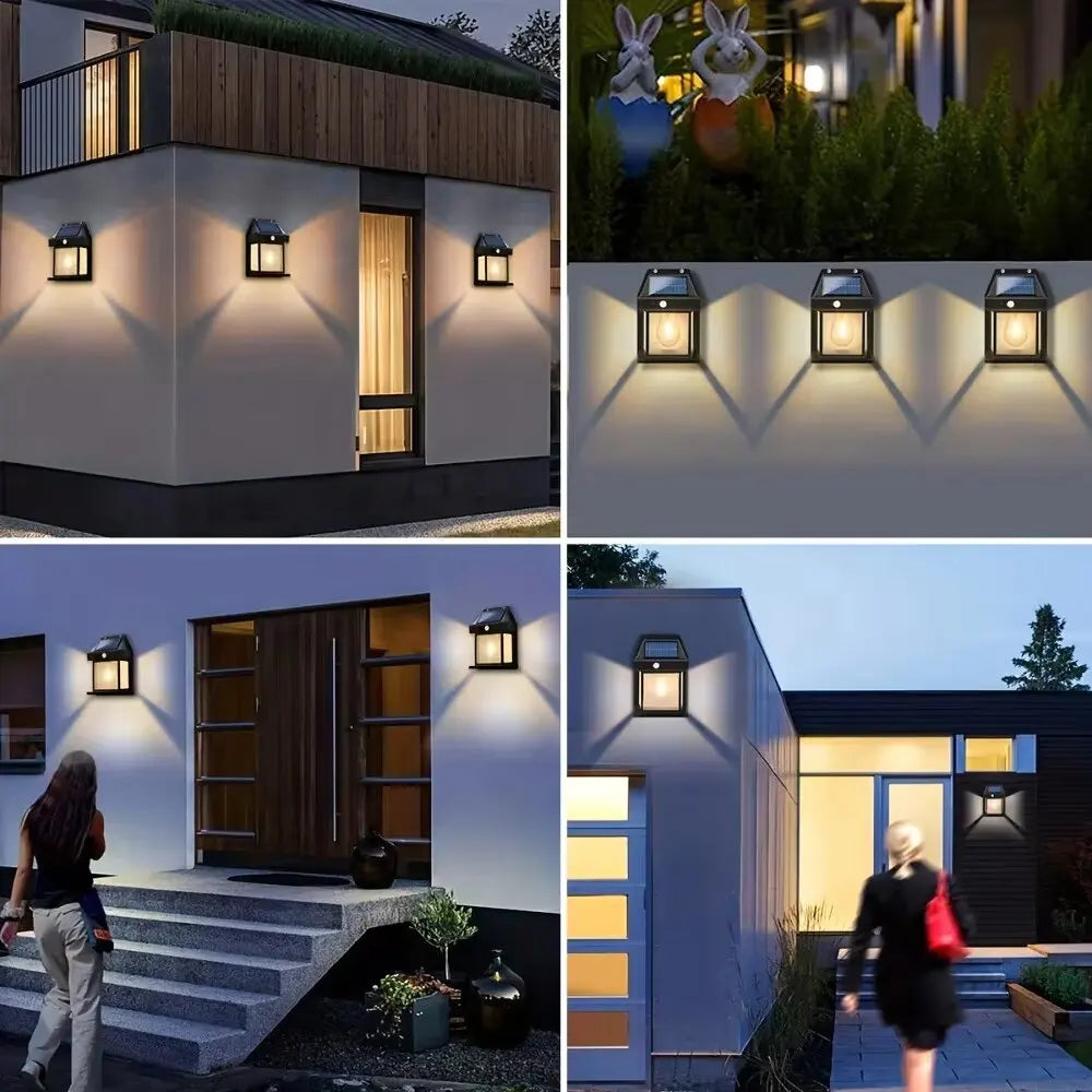 Solar Wall Light – LED Motion Sensor IP65 Waterproof Garden
