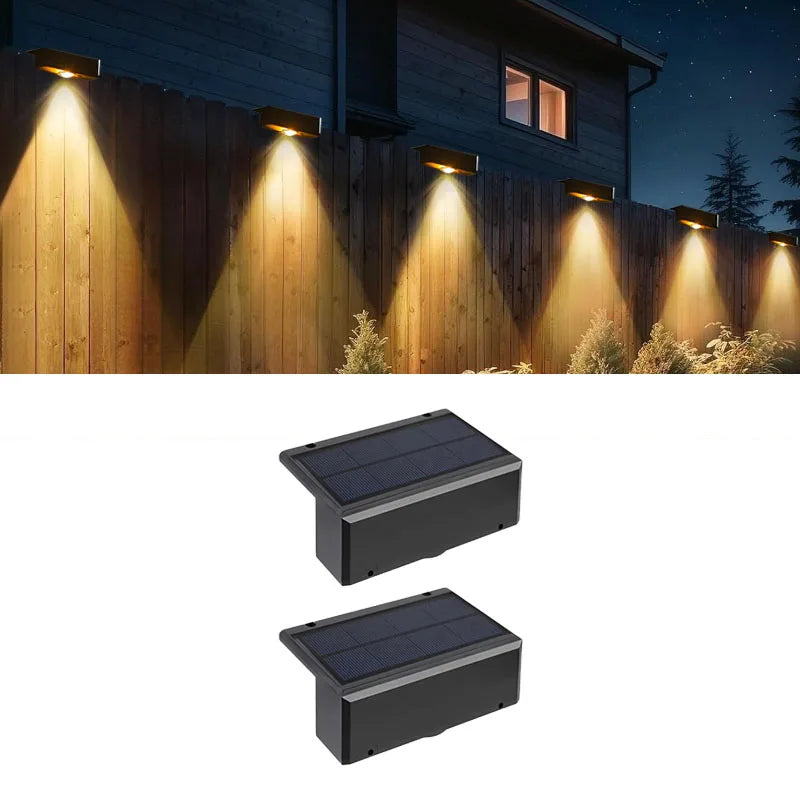 Solar Wall Fence Light – LED IP65 Waterproof Wireless Garden
