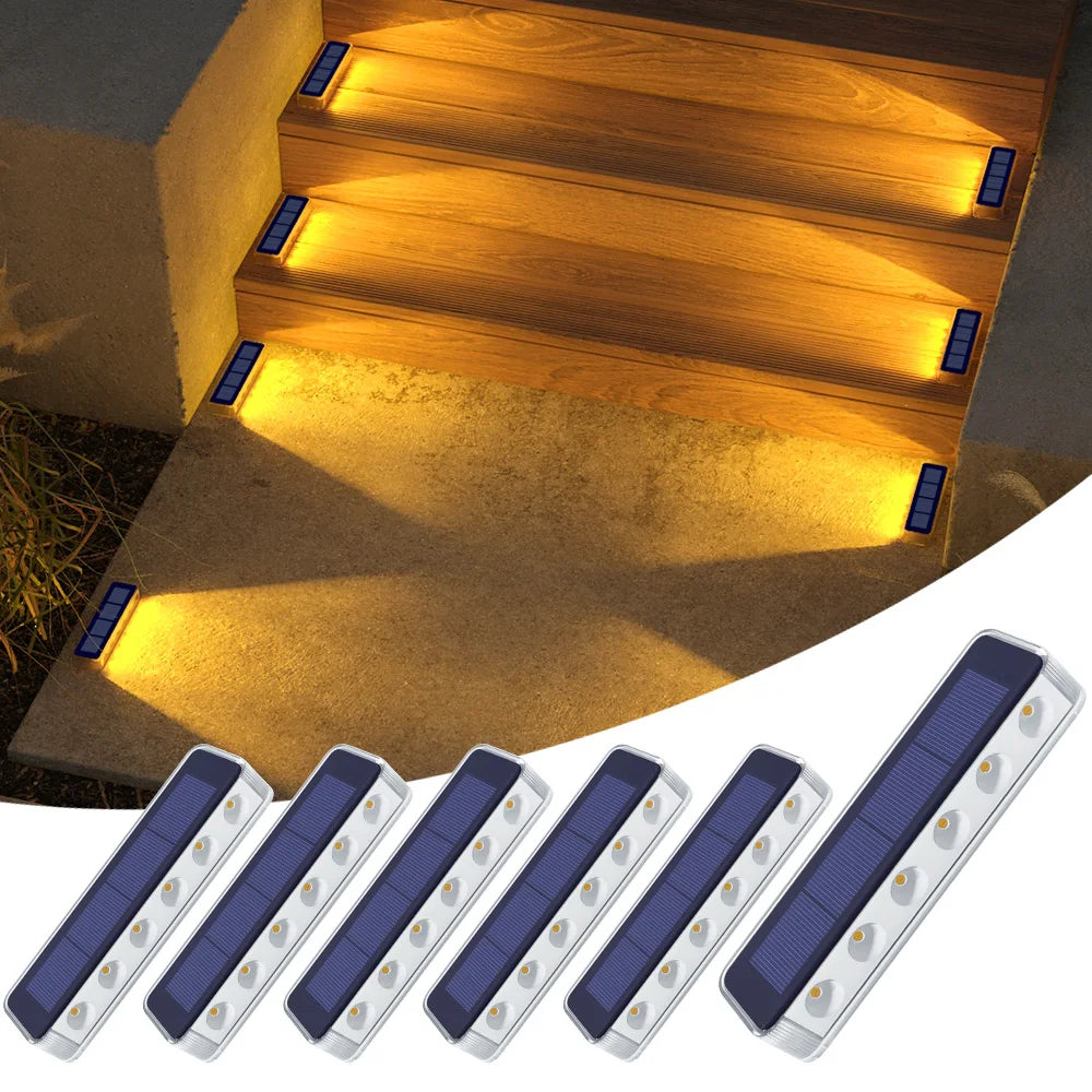 Solar Step Stair Light – LED IP68 Waterproof Lens Anti-theft