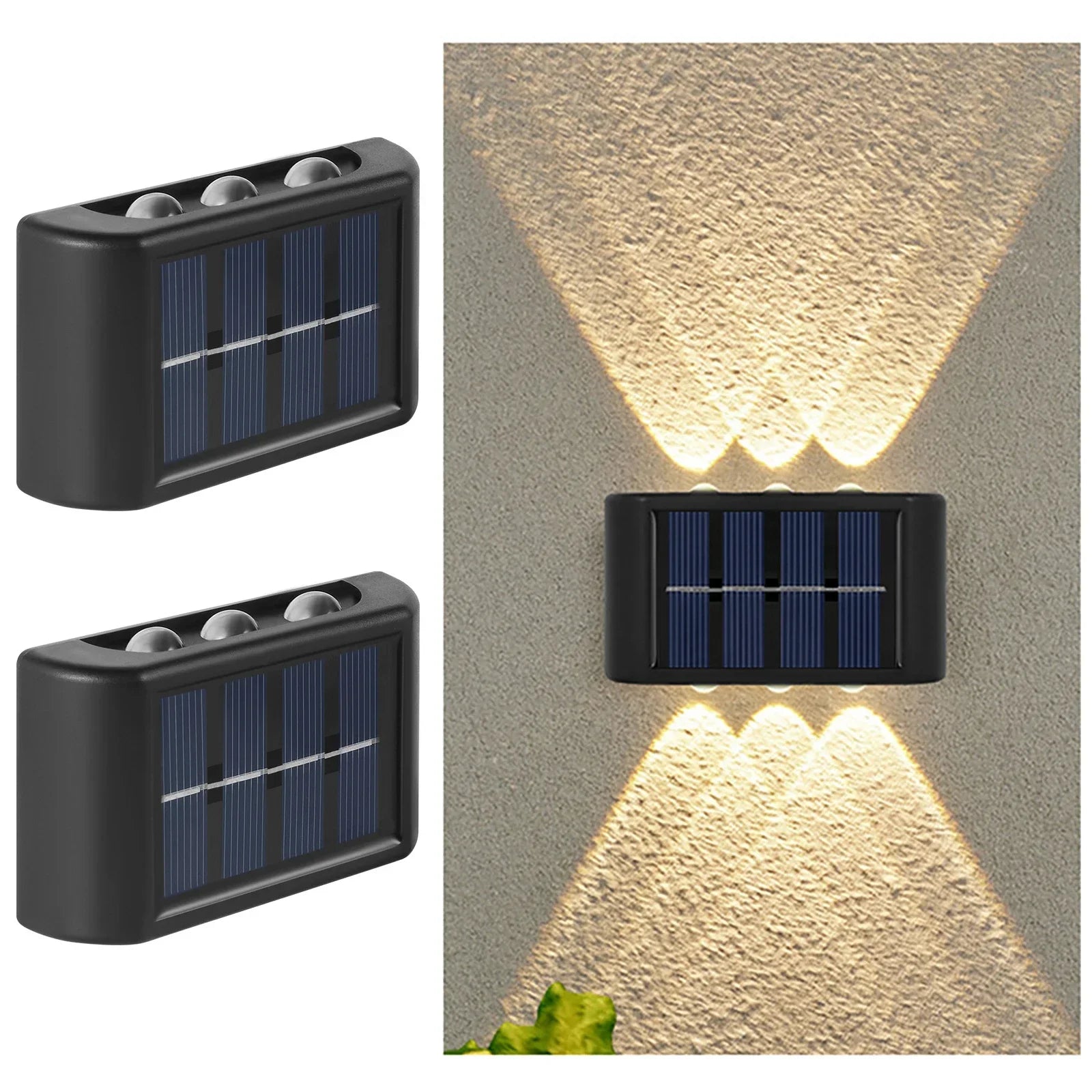 Solar Wall Fence Light – LED Dusk to Dawn Waterproof Garden