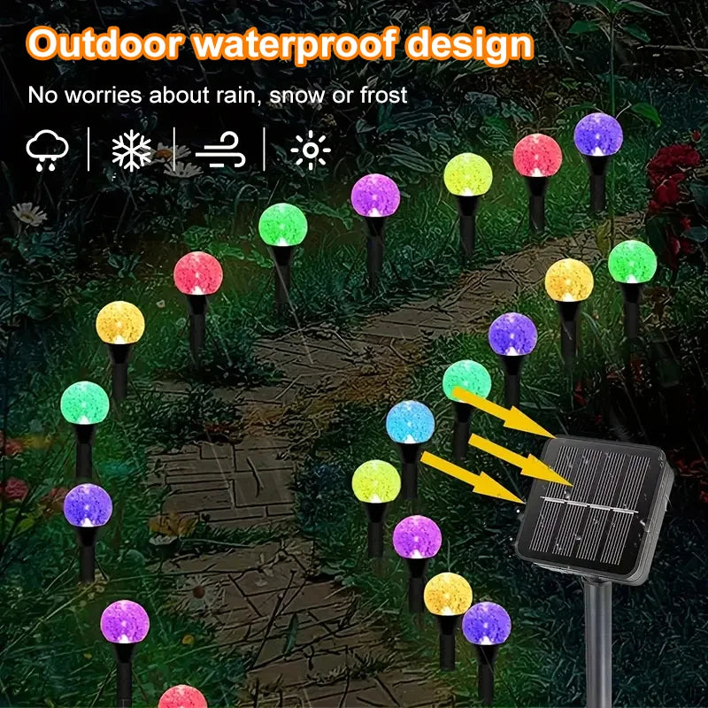 Solar Bubble Ball Lawn Light – 30LED Waterproof