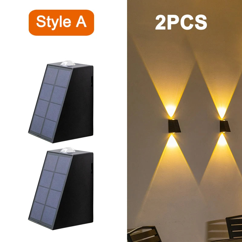 Solar Wall Porch Light – LED Waterproof Outdoor Villa Patio Decor