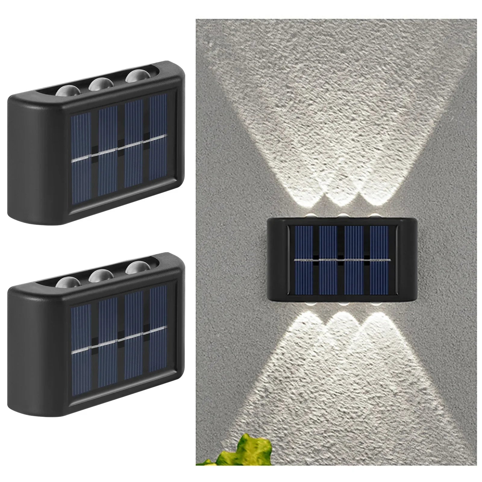 Solar Wall Fence Light – LED Dusk to Dawn Waterproof Garden