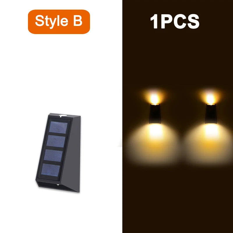 Solar Wall Porch Light – LED Waterproof Outdoor Villa Patio Decor