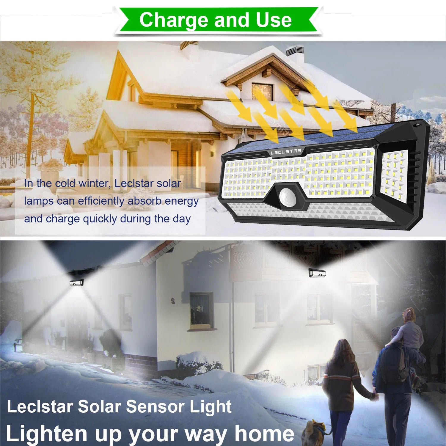 Solar Security Light – 268LED 4 Wide Angle