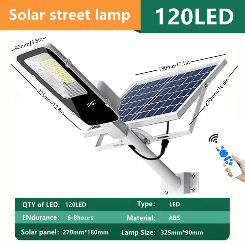 Solar Street Light 100-300W – 6000mAh IP65 Dusk to Dawn