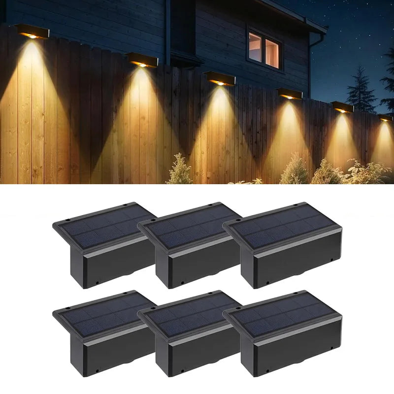 Solar Wall Fence Light – LED IP65 Waterproof Wireless Garden
