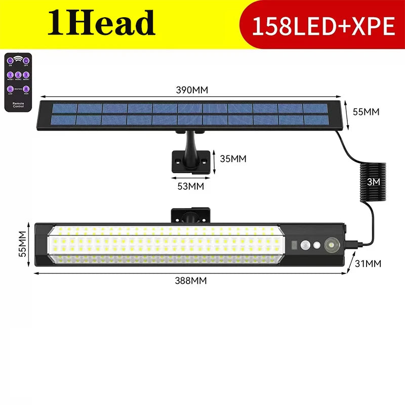 Solar Light Bar – 316LED 7 Mode Motion Sensor