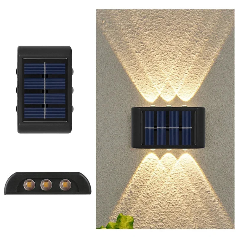 Solar Wall Fence Light – LED Dusk to Dawn Waterproof Garden