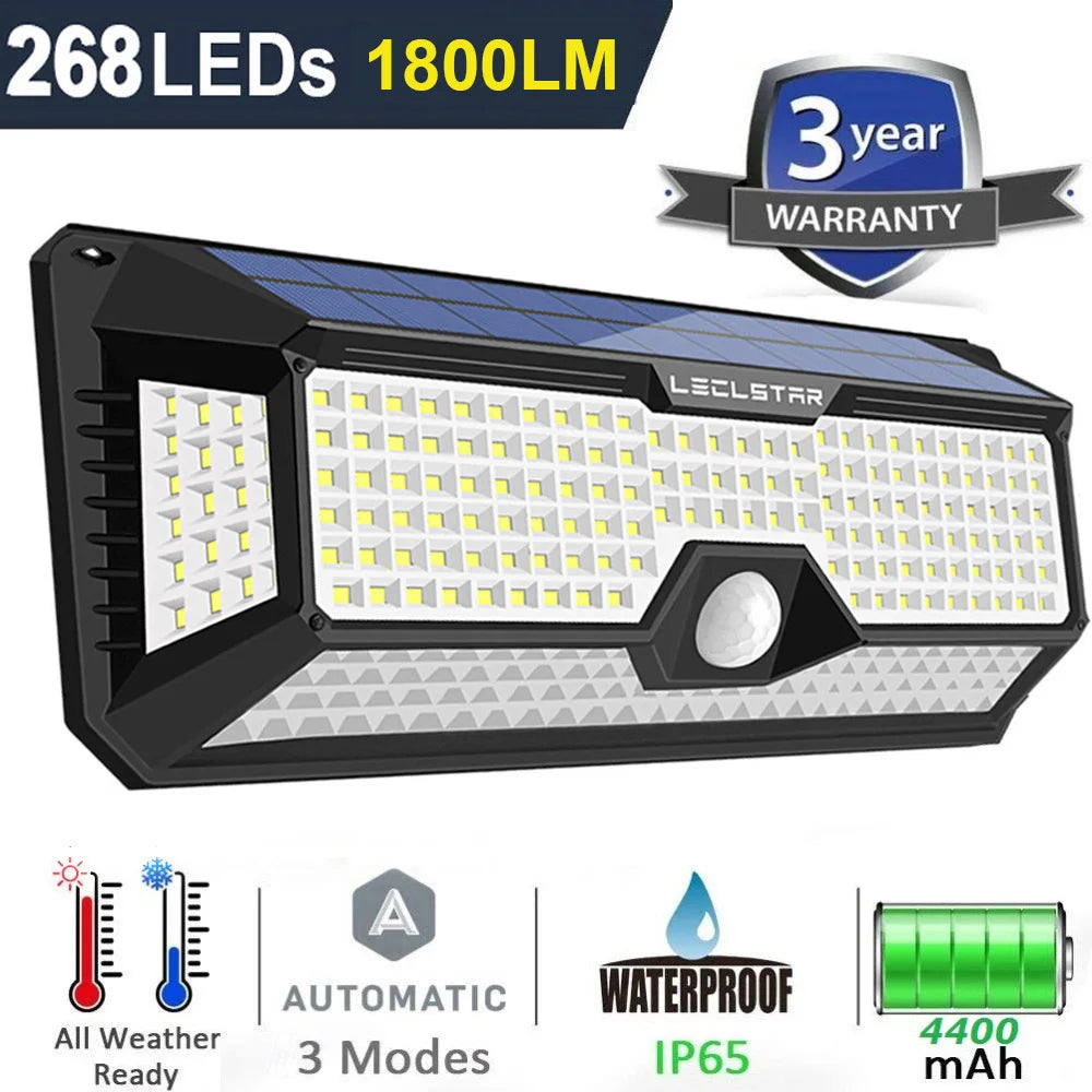 Solar Security Light – 268LED 4 Wide Angle