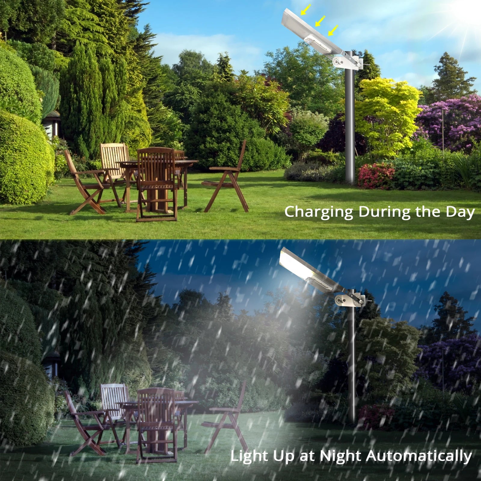 Solar Street Light HEX – All-in-One 3 Modes Auto ON/OFF IP65