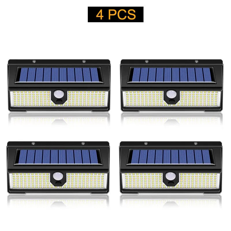 Solar Wall Garden Light – 190LED IP65 Motion Sensor 4 Mode