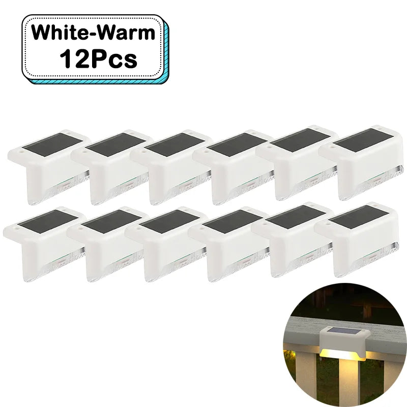 Outdoor Solar Step Lights – Warm White LED
