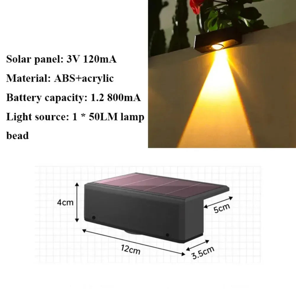 Solar Wall Fence Light – LED IP65 Waterproof Wireless Garden