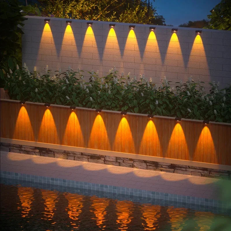 Solar Wall Step Light 1-4PCS – LED Waterproof Yard Fence Stair