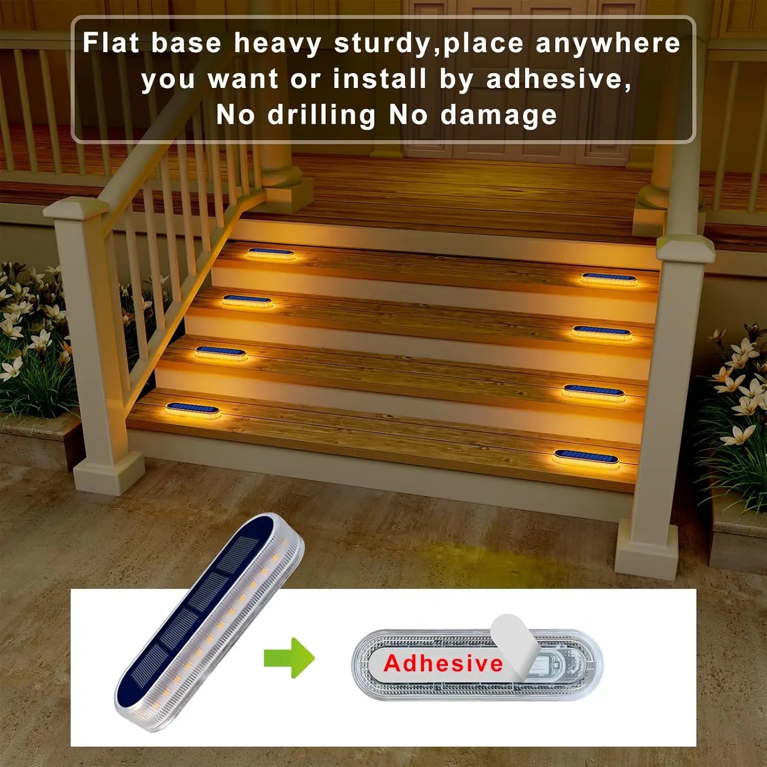 Solar Step Path Light Bar – LED IP68 Warm White Driveway
