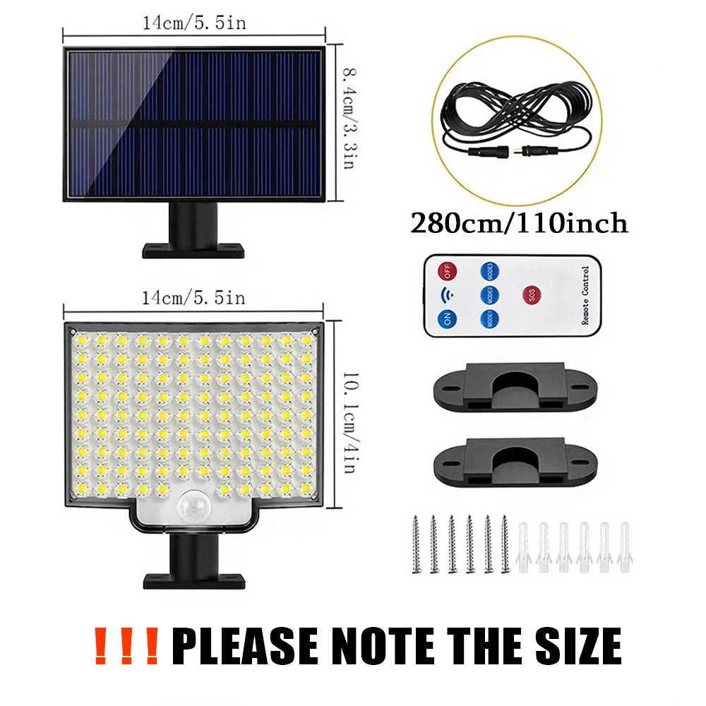 Solar Flood Wall Light – 106LED Motion Sensor