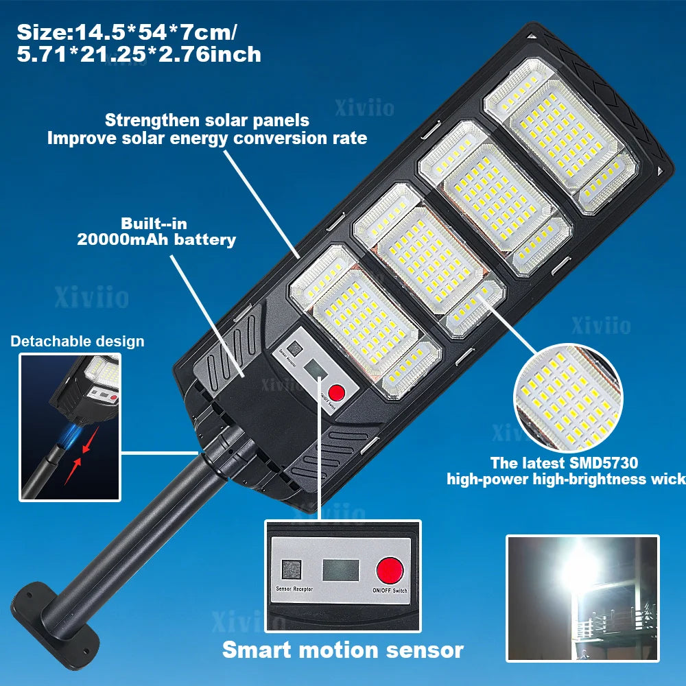 Solar Street Light 15000W – 320° IR Sensor Dusk to Dawn